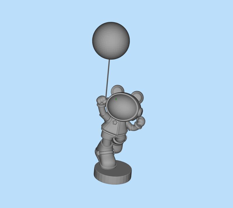 Fashionable rabbit cartoon astronaut ornaments 11 scene models