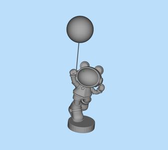 Fashionable rabbit cartoon astronaut ornaments 11 scene models
