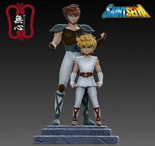 AIOLOS AND AIOLA FROM THE SAINT SEIYA MANGA