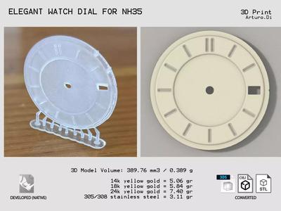 Elegant watch dial for NH35