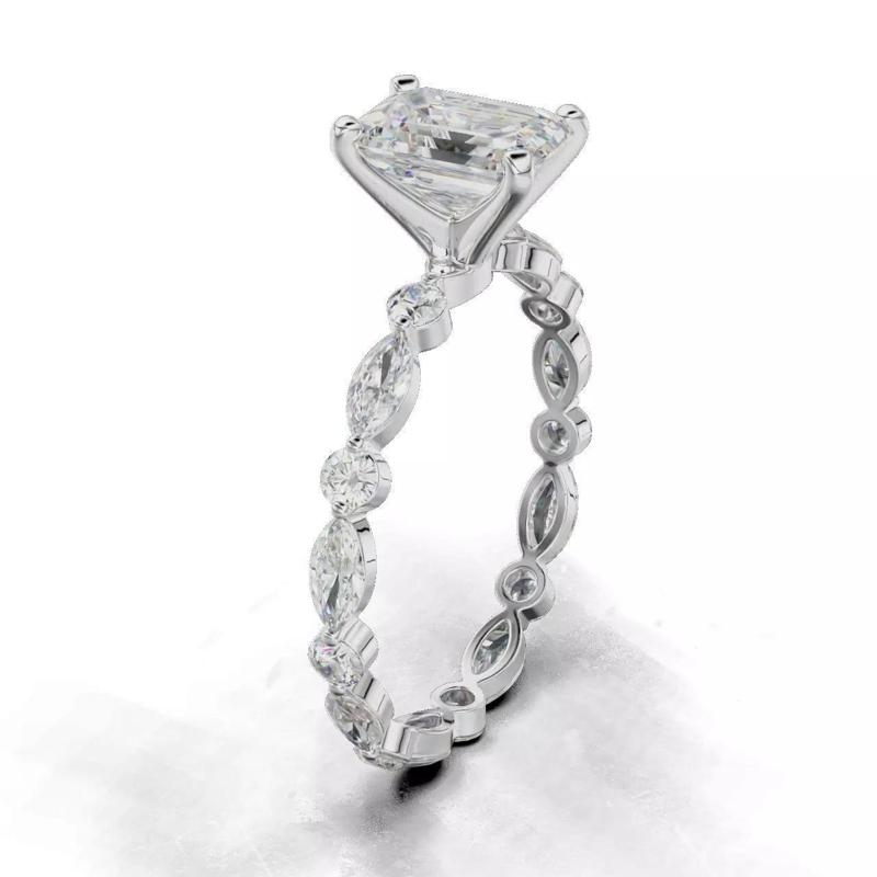 Women ring with round stones and marquis  19