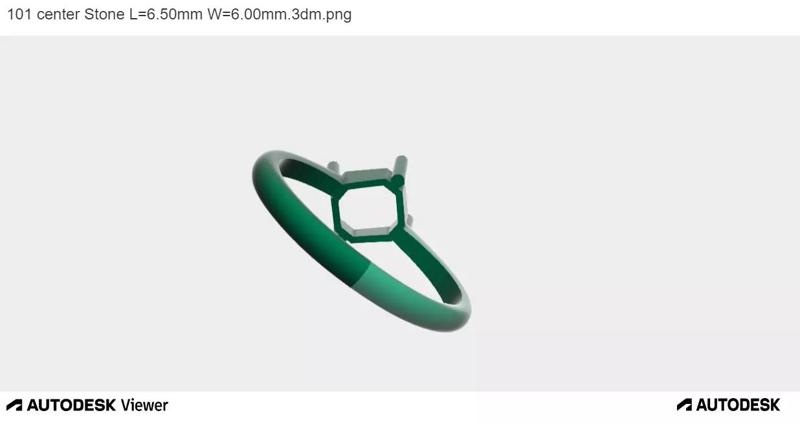 Women Ring with an Emerald-cut Center Stone