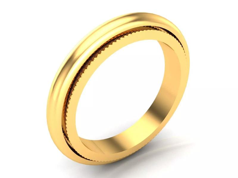 Women Band Ring 3dm render detail