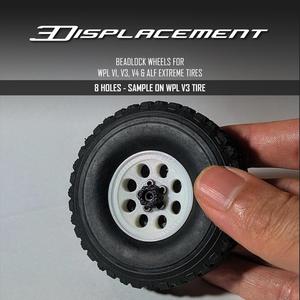 Beadlock Wheels for WPL & ALF Tires  - 8 Holes