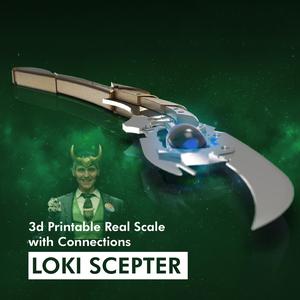 LOKI SCEPTER - Real Scale with separated components to assemble!