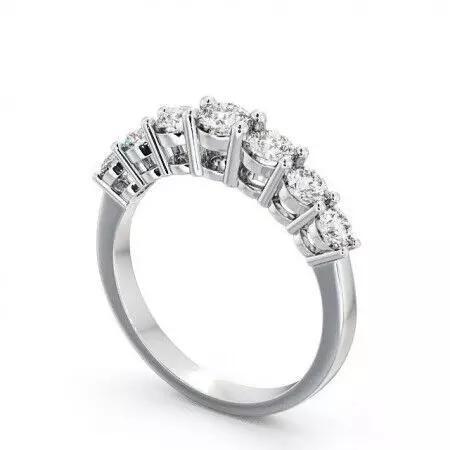 stl file five stone diamond engagement ring gold