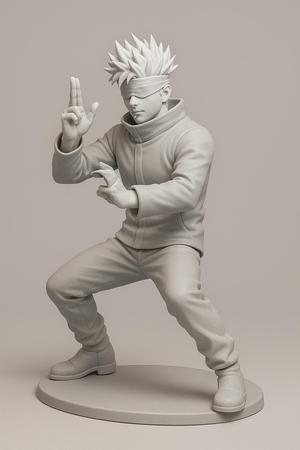 Satoru Gojo – Minimalist 3D Printable Anime Figure (Jujutsu Kaisen)