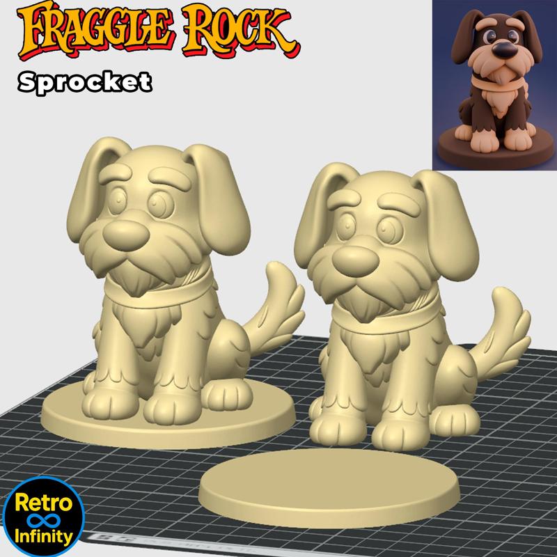 Sprocket - Fraggle Rock 3D figure Retro Infinity style (90mm) : vinyl collectible