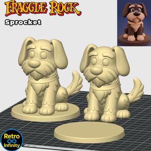 Sprocket - Fraggle Rock 3D figure Retro Infinity style (90mm) : vinyl collectible
