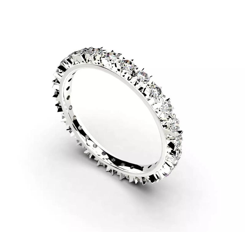 Eternity montatura - diamond eternity ring 3D print model