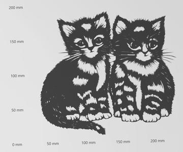 Wandtattoo zwei kleine Katzen