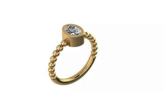 Spherical  Oval Ring 16 5mm