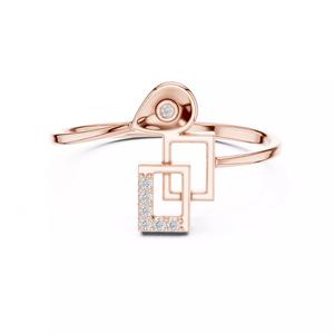 Square And Pear Shape Bypass Engagement Ring 3DM STL Video