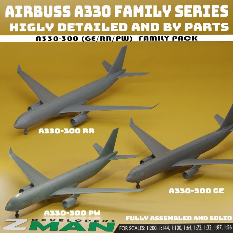 A330-300 (FAMILY PACK) V7 (RR, PW, GE) (12 IN 1)