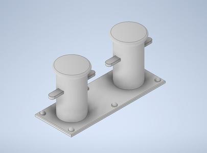 Destroyer 1934a bollard double in 1:50