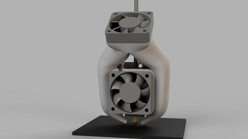 Dual 40mm Fang Fan for Tevo Tarantula with X modular carriage