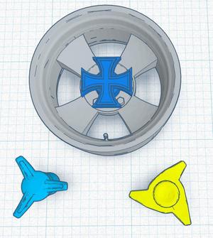 Iron Cross rims, 1/25th scale