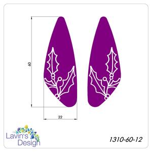 POLYMER CLAY CUTTER / BIRTH FLOWER / HOLLY  / LED1310-60-07