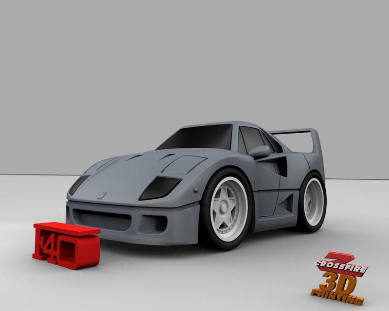 Ferrari F40 Comic-Style Car