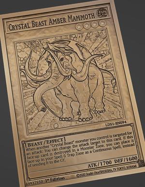 Crystal Beast amber mammoth - Yugioh