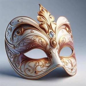 2471Venetian Carnival Mask Color 3D Model  magic