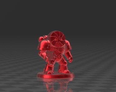 💥 Peppermint Butler Armored with Gun - Paintable Wargame Miniature / Mentita con armadura blindada y metralleta - Miniatura estilo wargame para pintar / Peppermint Butler Armored with Gun - Paintable Wargame Miniature