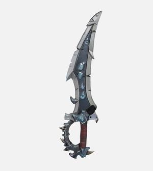 stylized word / dagger