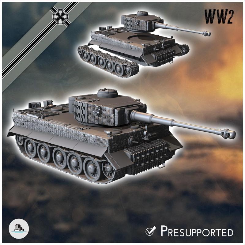 Tiger M1943 Hollywood version Kelly's Hereos (with T-34 tracks) - Germany Eastern Western Front Normandy Stalingrad Berlin Bulge WWII