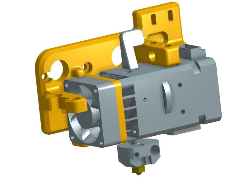 Biqu H2 V2 Mount - Ender 3 / Pro - with CR Touch and extra support