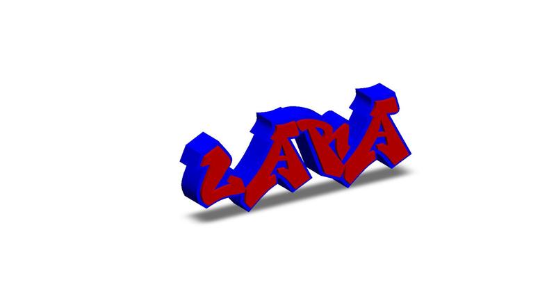 Lara Personalized graffiti name tag