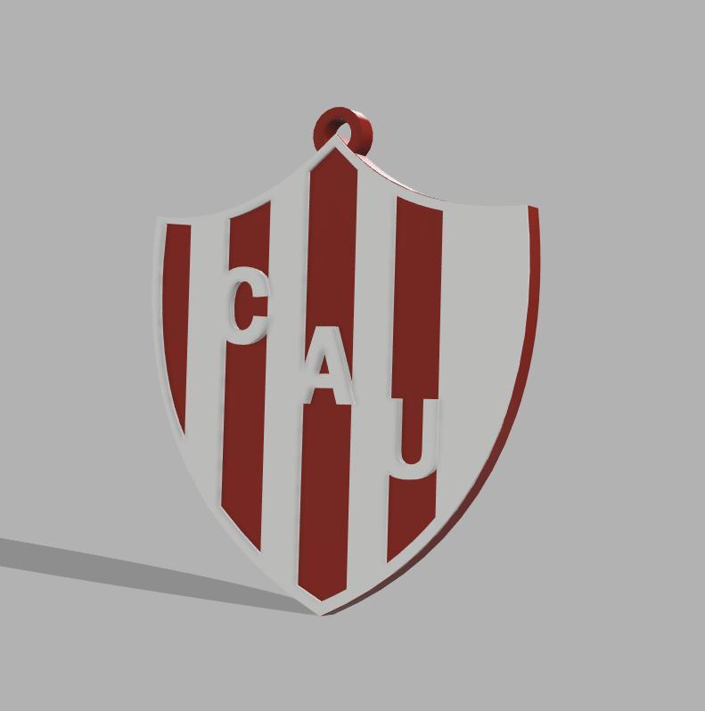 UNION SHIELD W/ EMBOSSED BACK : ARGENTINIAN SOCCER KEY RING