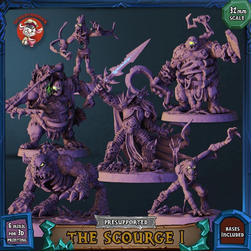 The Scourge 1 - 32mm scale pre-supported squad