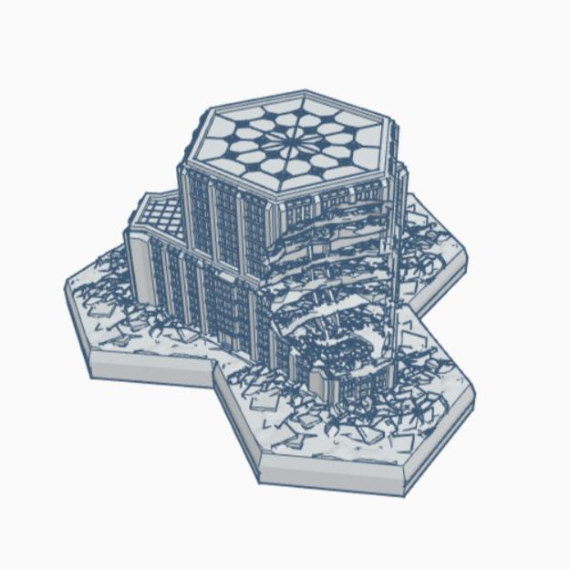 The Ruined Triskelion Hex Map Scale HMSSFR057