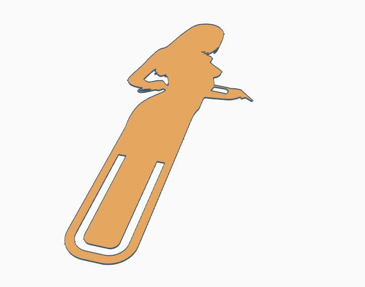 Bookmark silhouette female body