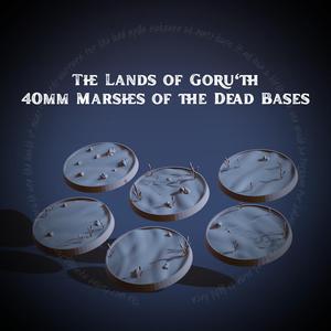 Lands of Goru'th - 40mm Marshes of the Dead Bases