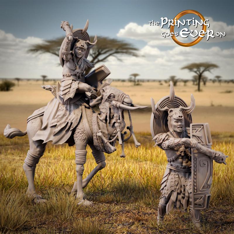 Tribal Warleader - On Foot and Mounted - Presupported