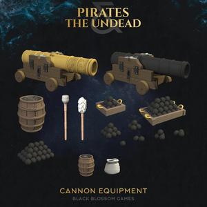 UT02D01 Pirate Cannon Decorations :: UMC 02 Pirates vs the Undead :: Black Blossom Games