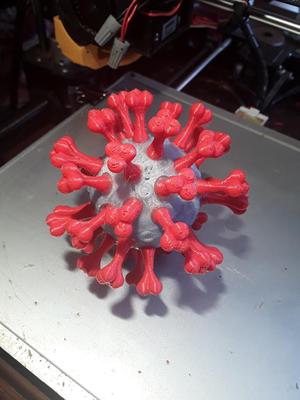 My Take on Corona Virus Covid-2019 Easy Print No Supports (Some Assembly Required)