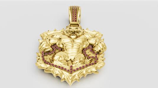 Gelbgold Bodybuilder PANDANT