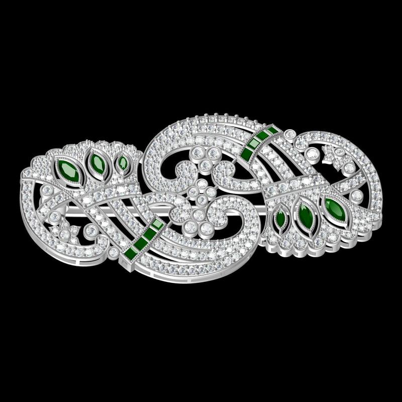 Art Deco Style Designer Brooch 2