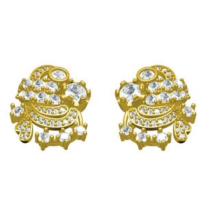 Round Diamond Vintage Stud Earring