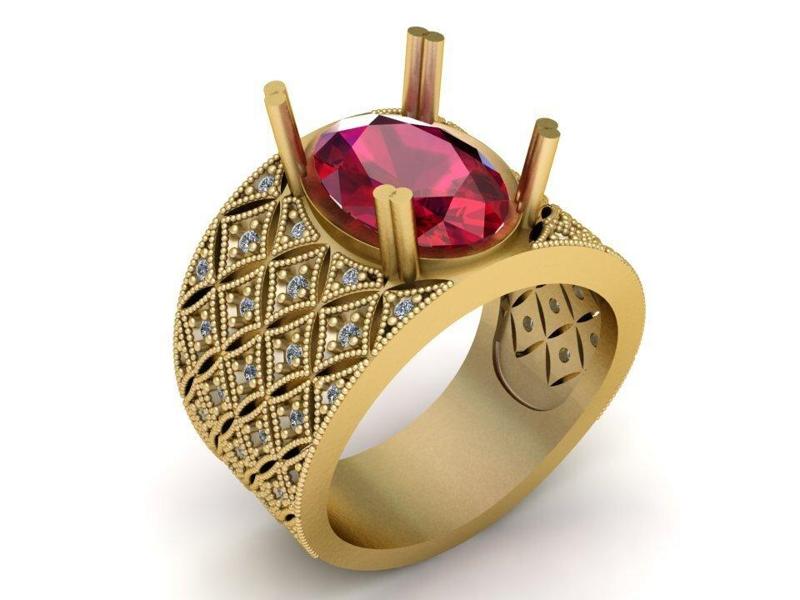 Gold Statement Ring 3d printable model