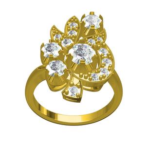 Antique Floral Design Art Deco Engagement Ring