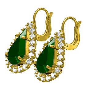 Emerald Green Pear Drop Earring