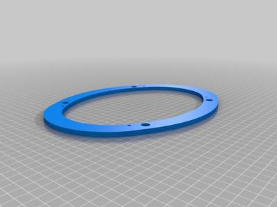 Low Profile 8" round to 6"x9" speaker adapter (NC Miata) 