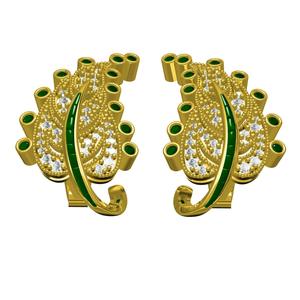 Antique Diamond Leaf Earring