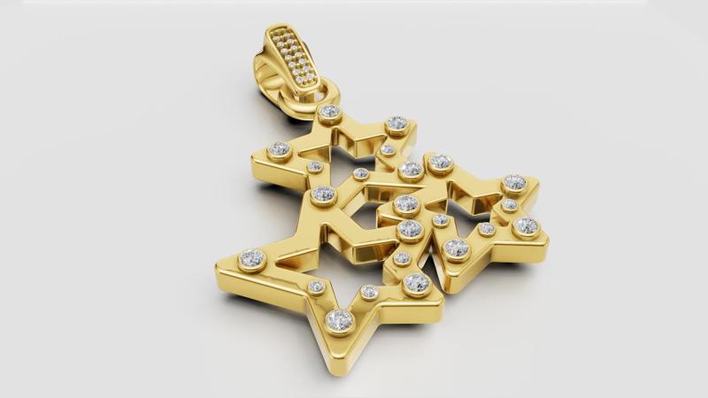 star pendant 3d printable model