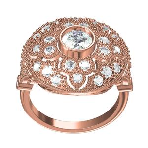 Floral Design Vintage Wedding Ring
