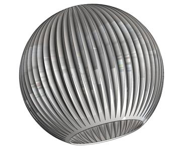 Globe shade for floor lamp, 9.5" OD x 8.5" tall x 1.675" neck opening