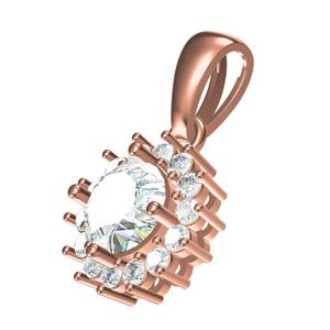 Simple Diamond Cluster Pendant